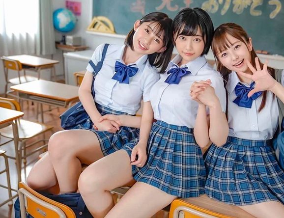 仲良しJKが教育実習生のチ●ポを責めたて！『生徒に責められてイッちゃうんだ♡』全身同時に辱められ快楽で言いなり状態にｗ